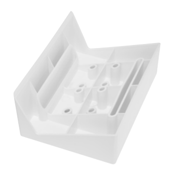 Wolf Rail universal 22.5 degree adapter bracket in white