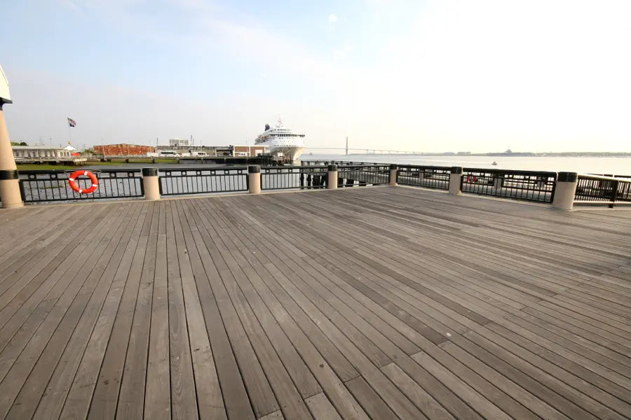 ipe deck board used at a waterfront park
