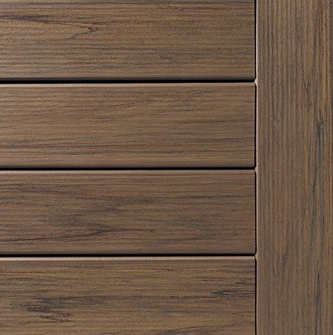 TimberTech fascia in Pecan, color swatch