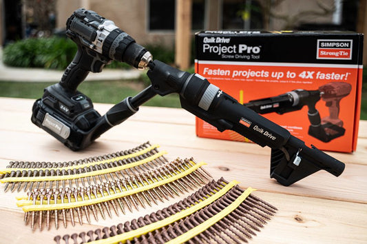 Quik Drive Project Pro tool kit with collated screws and box