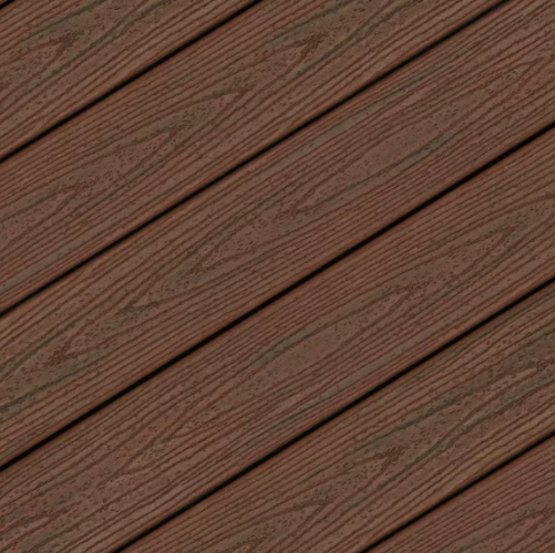 Trex Transcend riser in Spiced Rum, color swatch