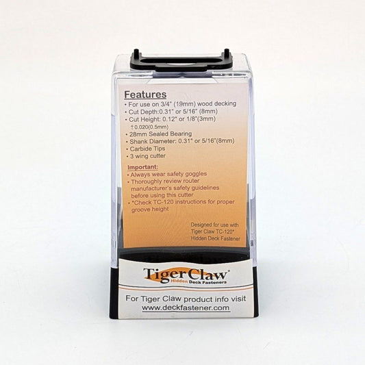 Tiger Claw slot cutter packaging, back