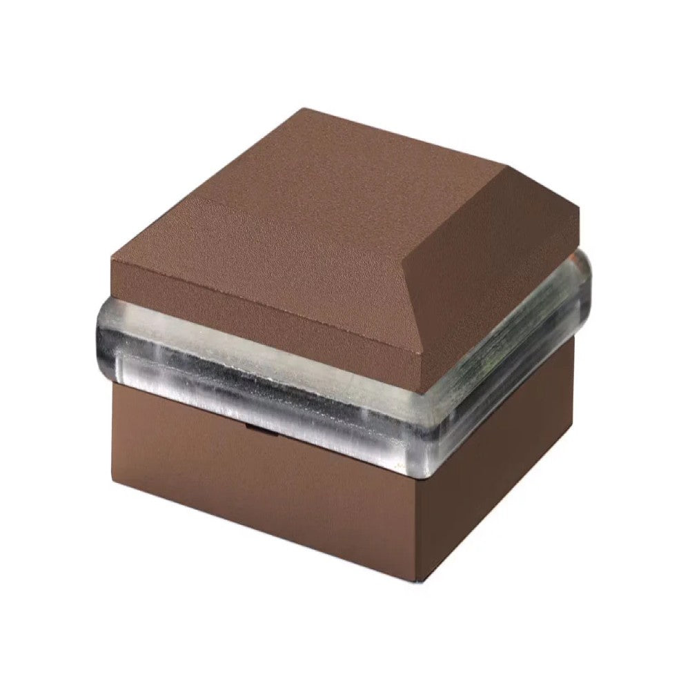 Trex Signature LED aluminum post cap light in Bronze