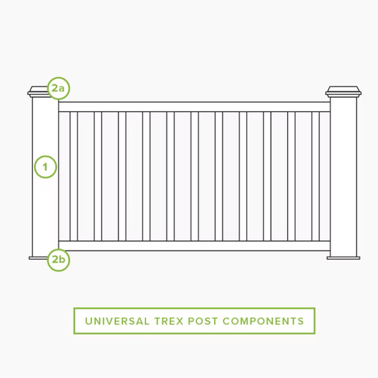 Trex Transcend® Composite Flat Post Cap - 6" x 6" Composite Railing Trex