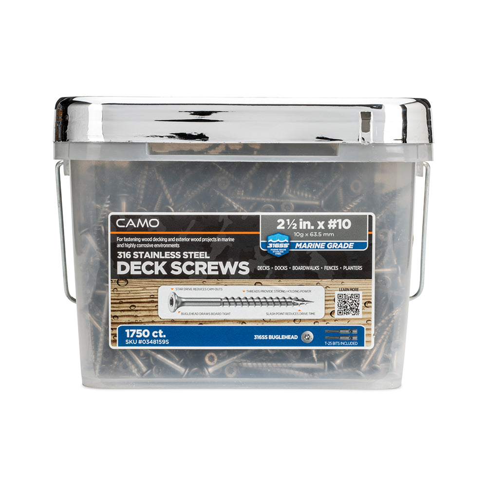 CAMO 316 Stainless Steel Color Match Deck Screws