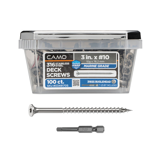 CAMO 316 Stainless Steel Color Match Deck Screws