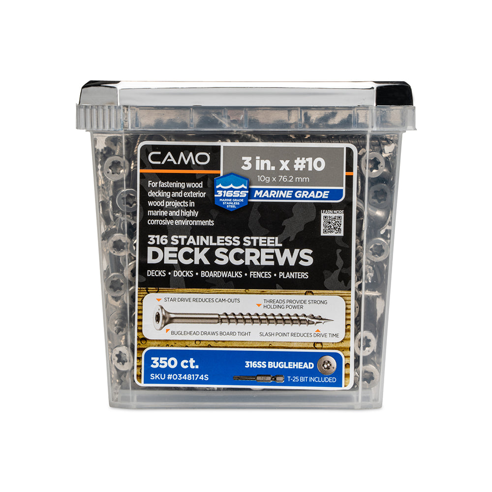 CAMO 316 Stainless Steel Color Match Deck Screws