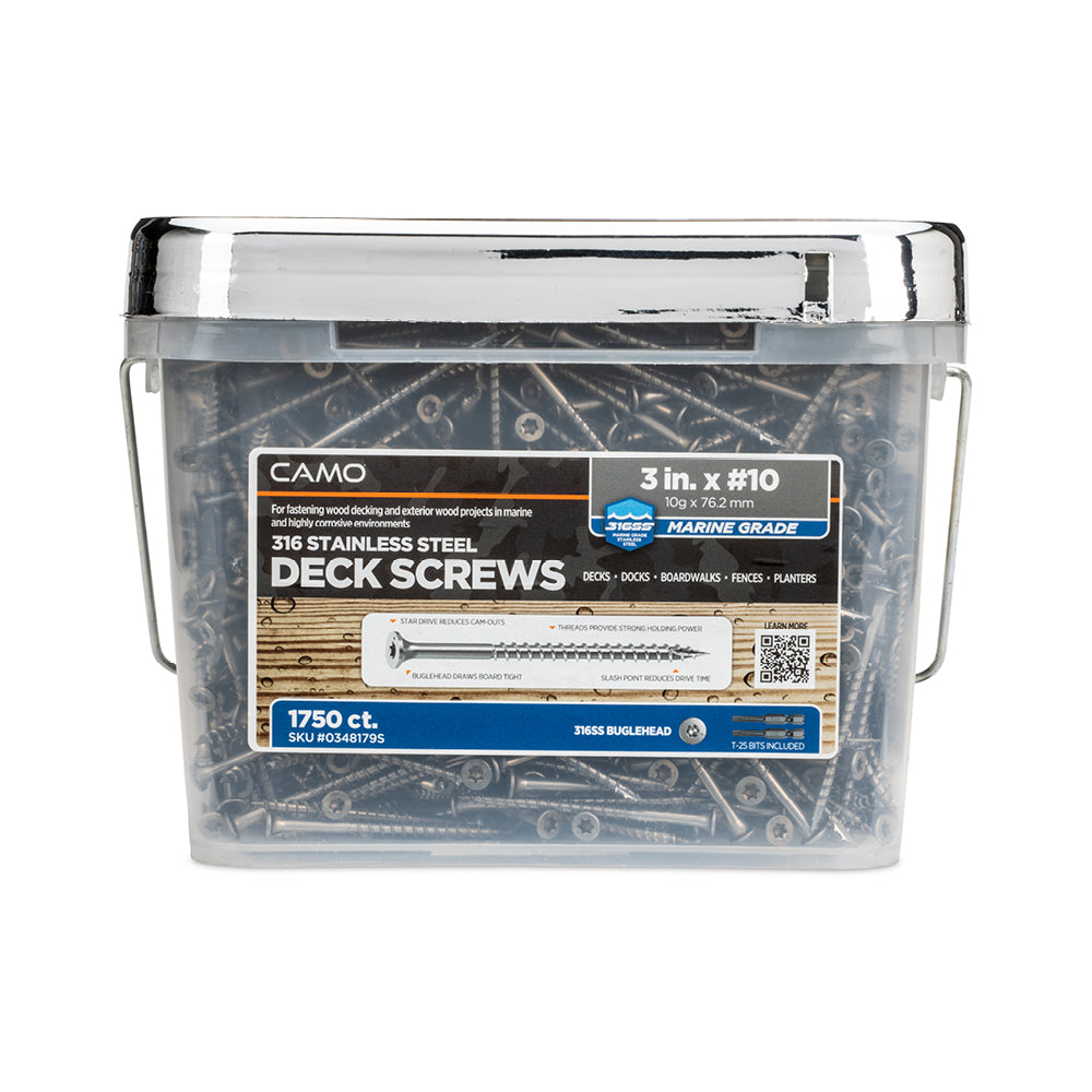 CAMO 316 Stainless Steel Color Match Deck Screws