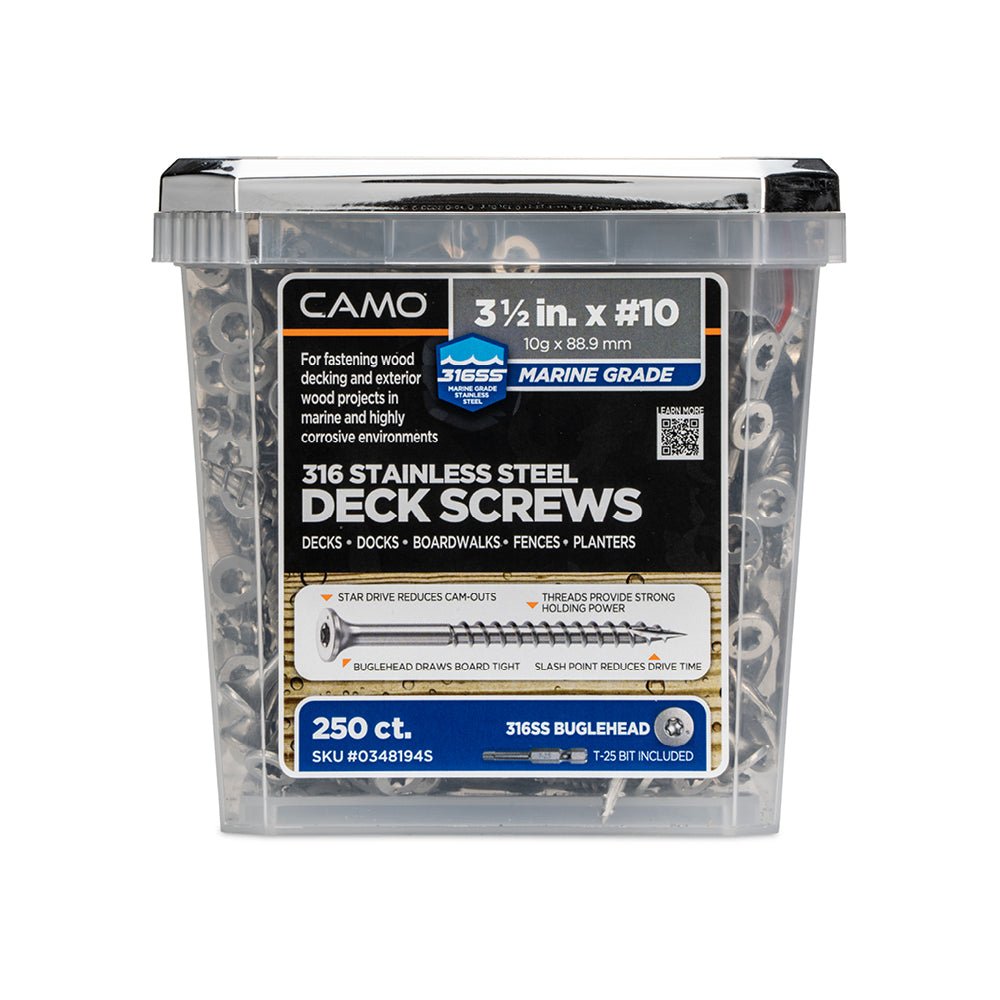 CAMO 316 Stainless Steel Color Match Deck Screws