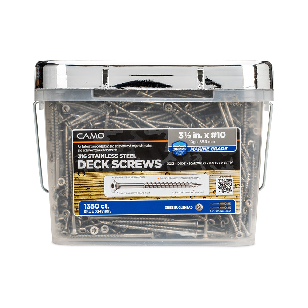 CAMO 316 Stainless Steel Color Match Deck Screws