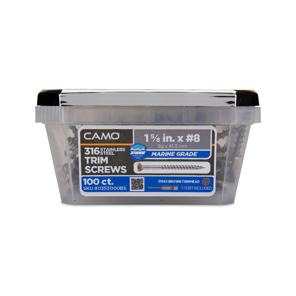 CAMO 316 Stainless Steel Color Match Deck Screws