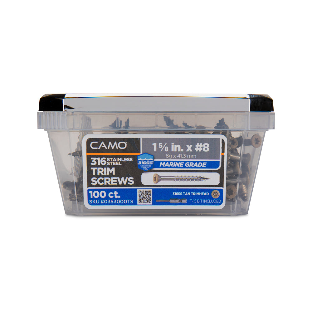 CAMO 316 Stainless Steel Color Match Deck Screws
