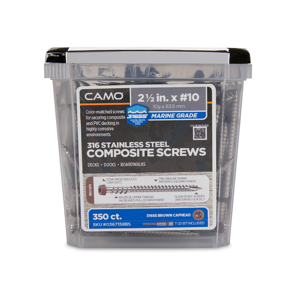 CAMO 316 Stainless Steel Color Match Deck Screws