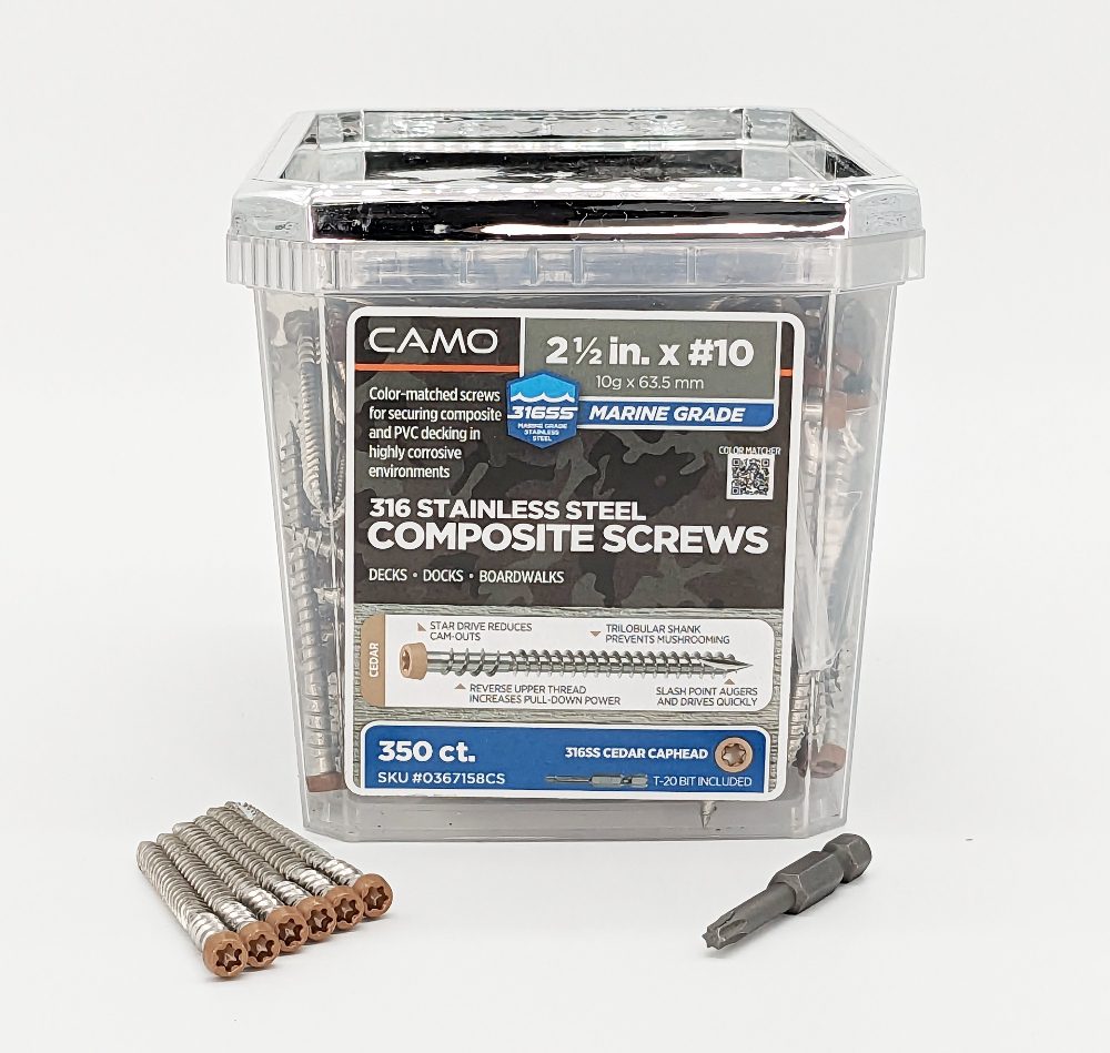 CAMO 316 Stainless Steel Color Match Deck Screws