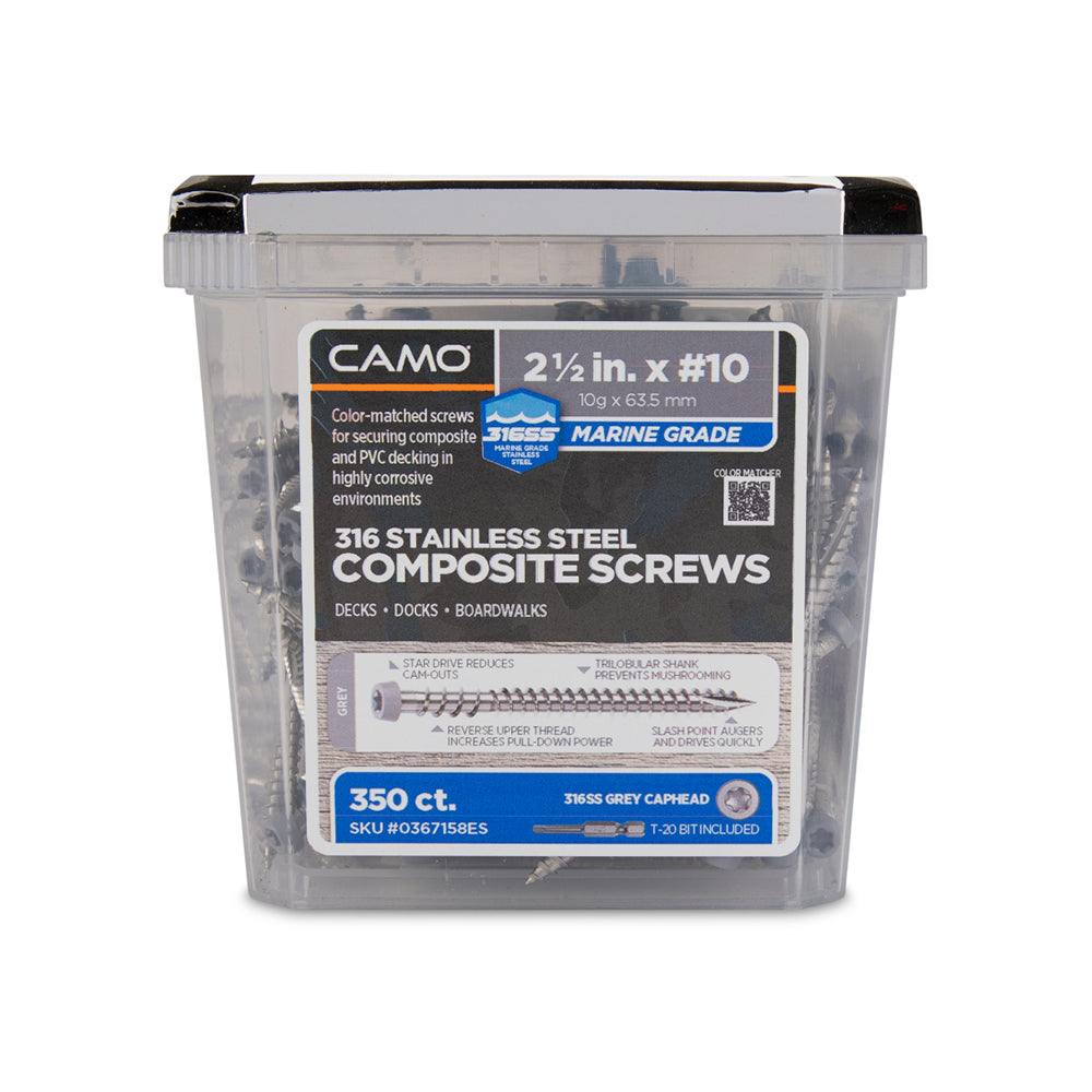 CAMO 316 Stainless Steel Color Match Deck Screws