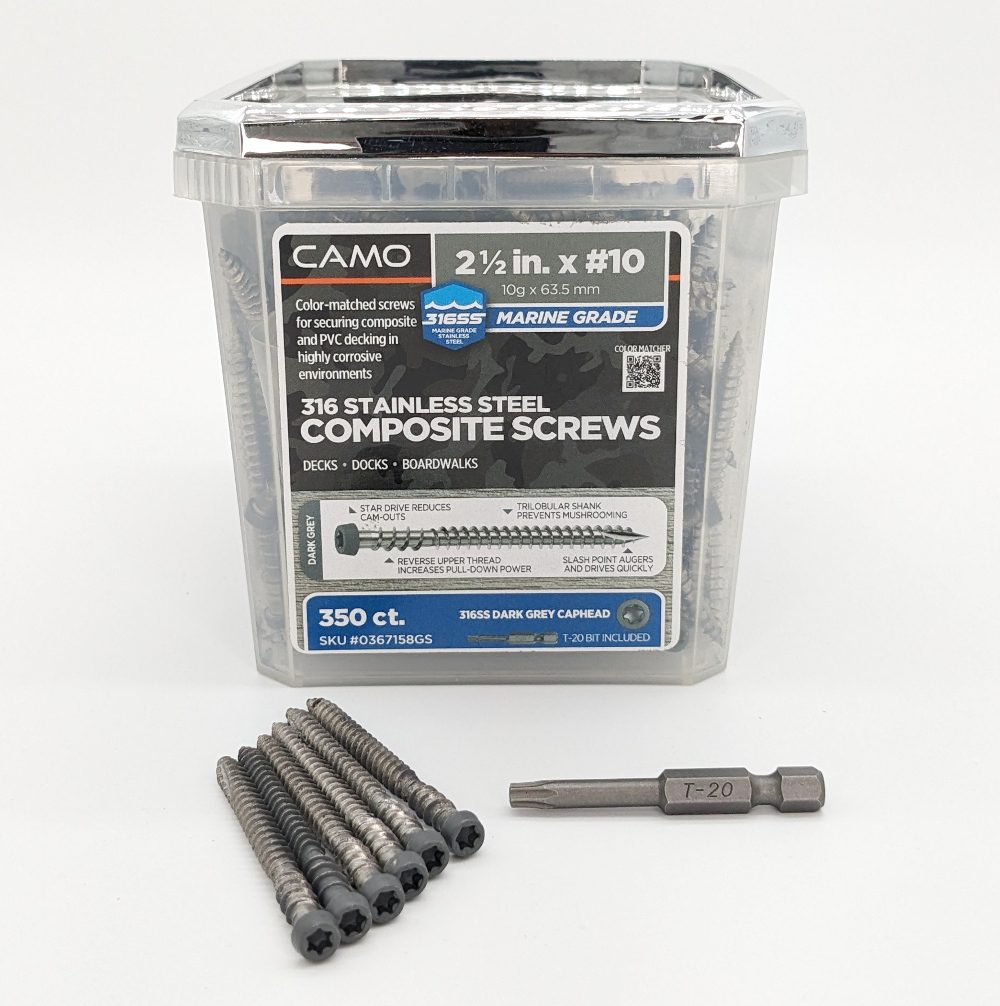 CAMO 316 Stainless Steel Color Match Deck Screws
