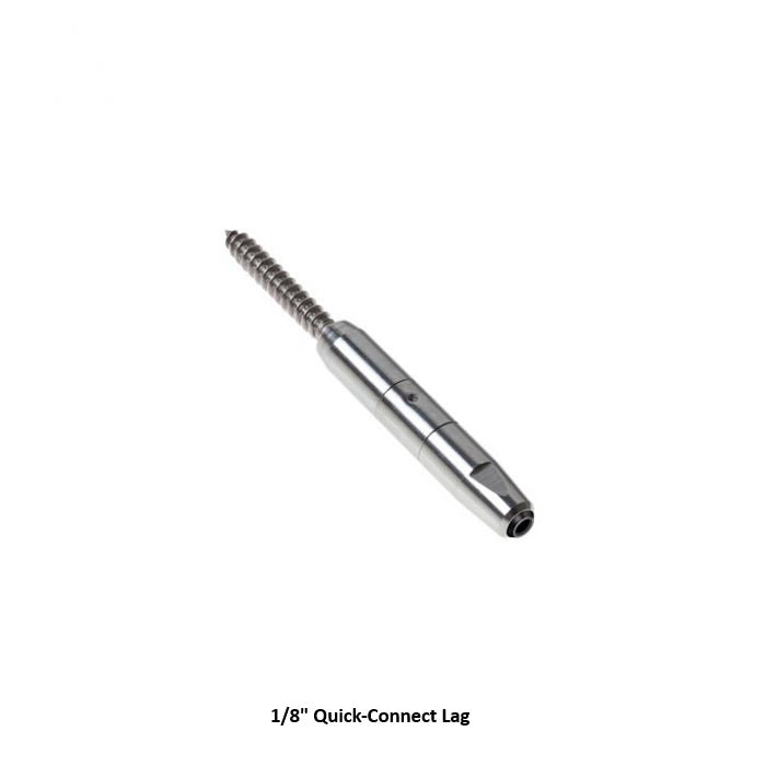 Feeney Railing - CableRail Fittings Cable Railing Feeney Fittings 1/8" Quick-Connect Lag Pkg 