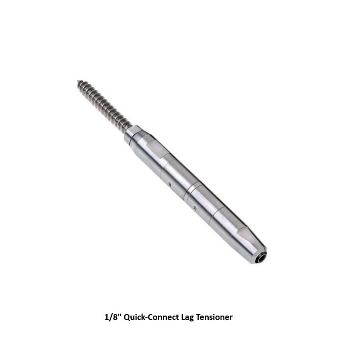 Feeney Railing - CableRail Fittings Cable Railing Feeney Fittings 1/8" Quick-Connect Lag Tensioner Pkg 