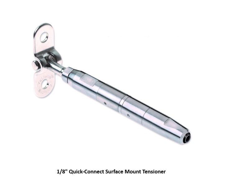 Feeney Railing - CableRail Fittings Cable Railing Feeney Fittings 1/8" Quick-Connect Surface Mount Tensioner Pkg 