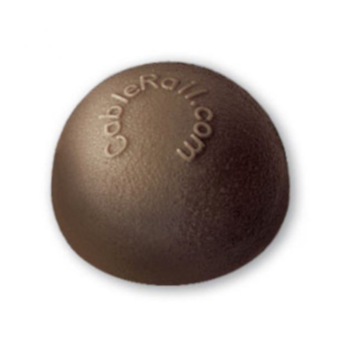 Feeney 7/16 in. Plastic Brown Dome End Cap for Cable Railing System (10-Pack)