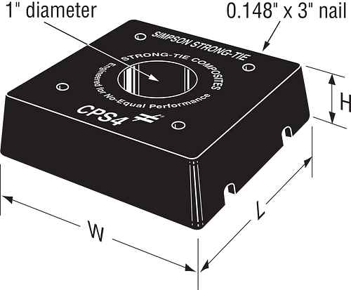 Simpson Strong-Tie CPS Composite Plastic Standoff Base
