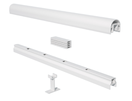 Century Aluminum Railing - 6′ Top &amp; Bottom Stair Rail Kit (Narrow)