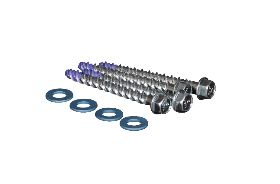 Wolf Railing - Concrete Mounting Hardware PVC Railing Wolf Angle Wizard Concrete Universal Hardware  