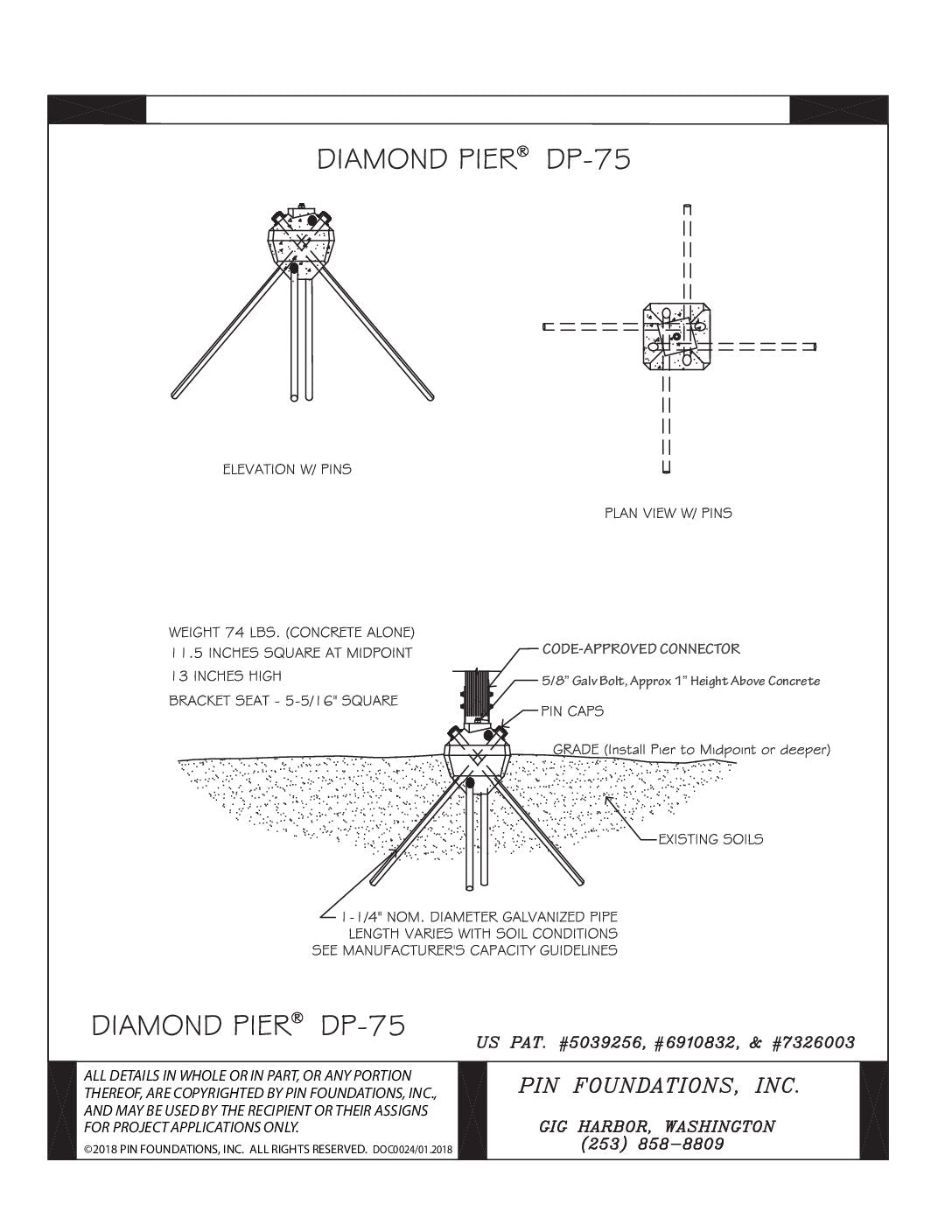 Diamond Piers Deck Foundations