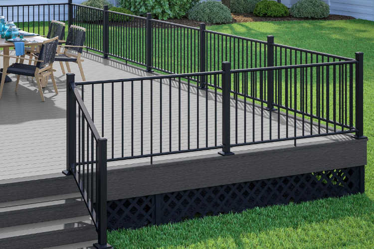 Deckorators Rapid Rail 48-in L Matte Black Aluminum Deck Railing Gate (Assembly Required)