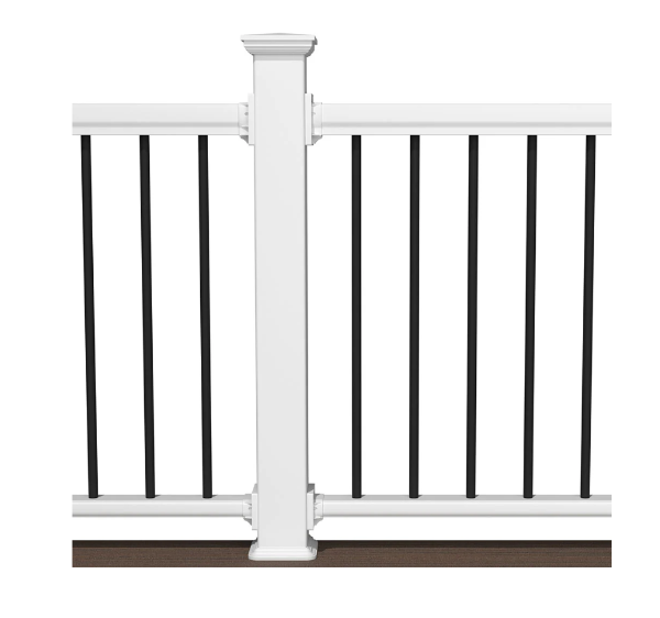 Deckorators® Composite Railing Kits Composite Railing Deckorators Level Rail Black Aluminum Balusters 6&#39; x 36&quot;