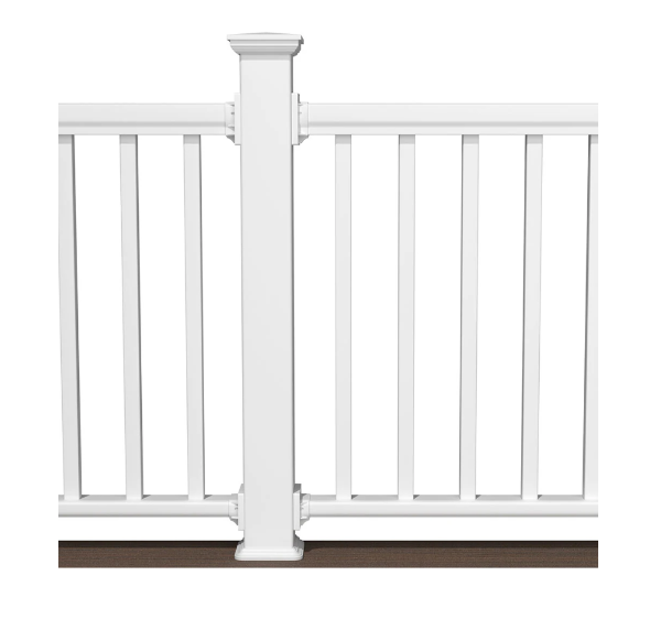 Deckorators® Composite Railing Kits Composite Railing Deckorators Level Rail White Composite Balusters 6&#39; x 36&quot;