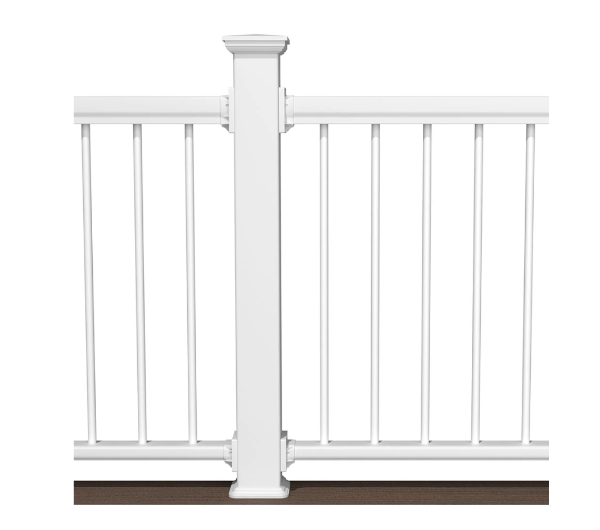 Deckorators® Composite Railing Kits Composite Railing Deckorators Level Rail White Aluminum Balusters 6' x 36"