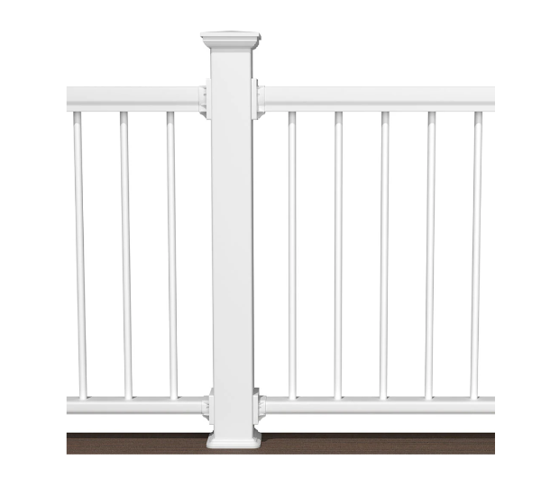 Deckorators® Composite Railing Kits Composite Railing Deckorators Level Rail White Aluminum Balusters 6&#39; x 36&quot;