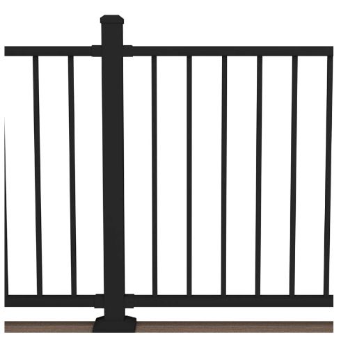 Deckorators Rapid Rail 48-in L Matte Black Aluminum Deck Railing Gate (Assembly Required)