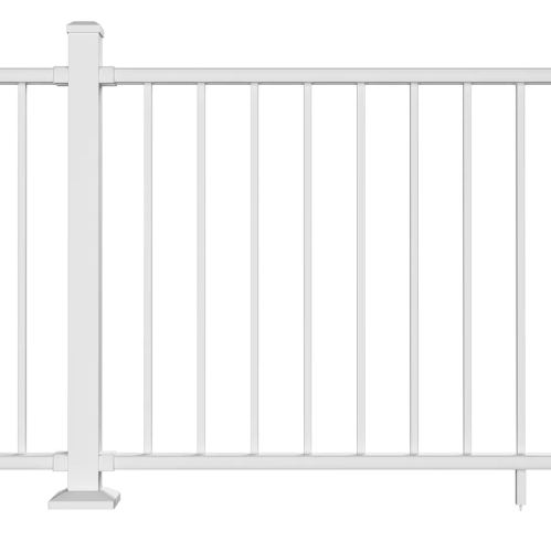 Deckorators® Aluminum Rapid Rail Kits Aluminum Railing Deckorators Level/Line Rail Textured White 6' x 36"