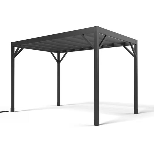 Fortress Evolution 8 x 12 ft black steel pergola kit