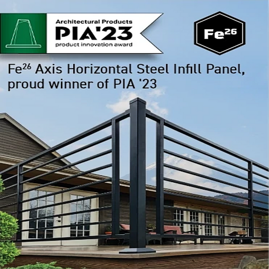 Fortress Axis Railing Gate: Black, 34"x34"