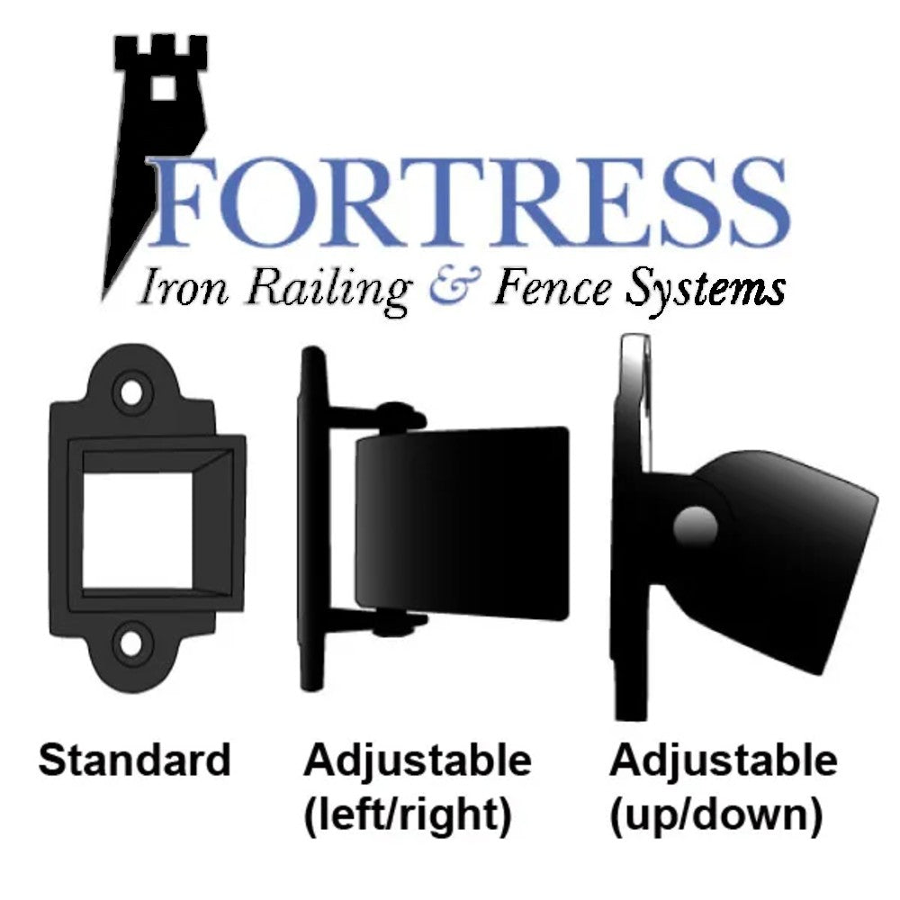 Fortress FE26 Railing Simplified Stair Bracket: Black, 1", 4-Pack