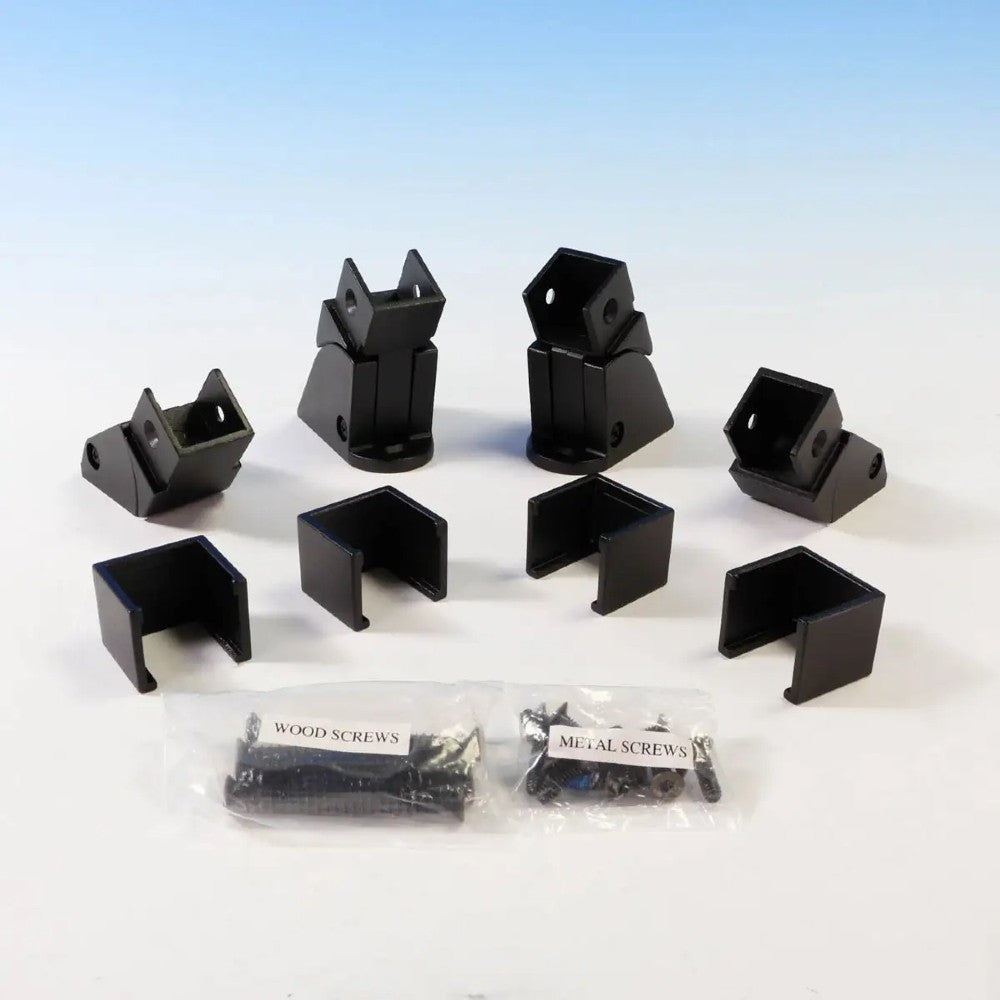 Fortress FE26 Railing Simplified Stair Bracket: Black, 1", 4-Pack