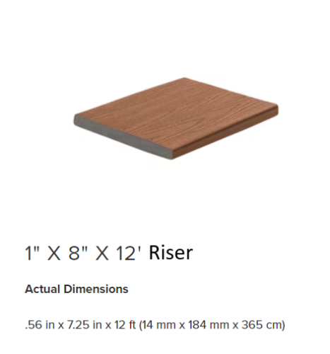 TREX Transcend Lineage Composite Fascia & Riser Board