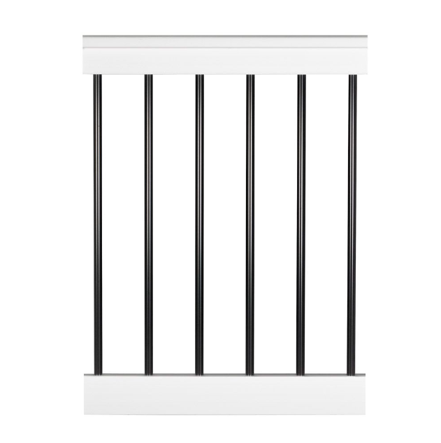 Wolf Railing - Traditional Flat Rail with Round Aluminum Balusters - S ...