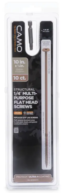 CAMO Structural Multipurpose Flat Head Screws