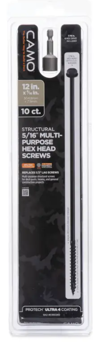 CAMO Structural Multipurpose Hex Head Screws