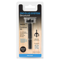 Starborn 22 mm Forstner bit for structural lumber Pro Plug system in packaging