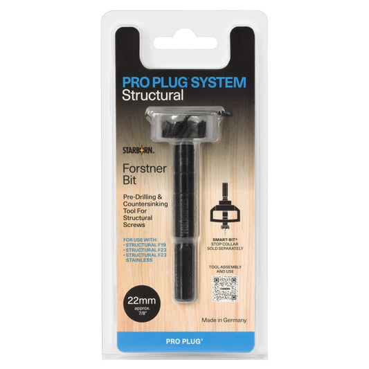 Starborn 22mm Forstner Bit for Structural Lumber Pro Plug System