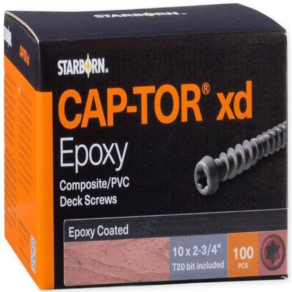 Starborn CAP-TOR xd 316SS Color-Match Screw for Trex Decking