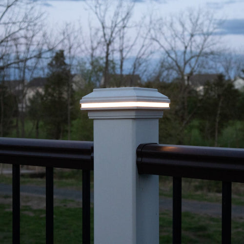 Tru-Scapes® 4.5” Composite LED Deck Post Cap Light (Fits TREX Transcend Posts) Composite Railing Trex