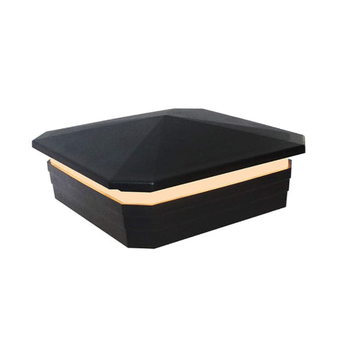 Tru-Scapes® 5” Composite LED Deck Post Cap Light (Fits Timbertech Radiance Post) Outdoor Lighting Tru-Scapes TimberTech Radiance 5” Composite LED Deck Post Cap Light Black