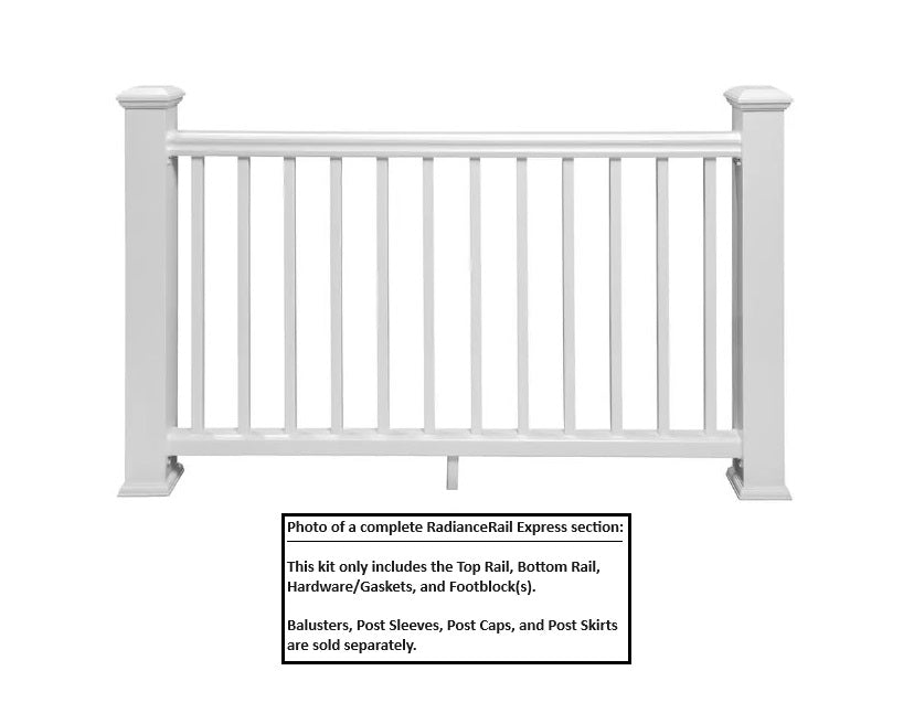 TimberTech RadianceRail Express Rail Pack (without balusters and post sleeves) Composite Railing TimberTech - AZEK   