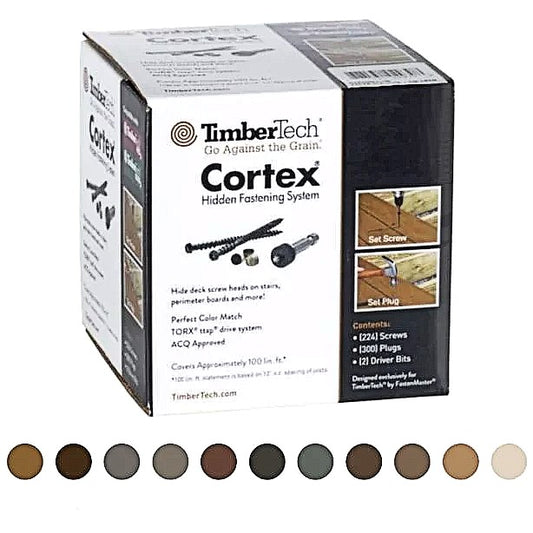 TimberTech Non-Collated Cortex Screw & Plug Packs for Advanced PVC Decking